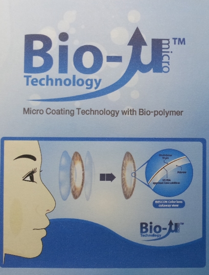 Bio-micro technology for color contact len...